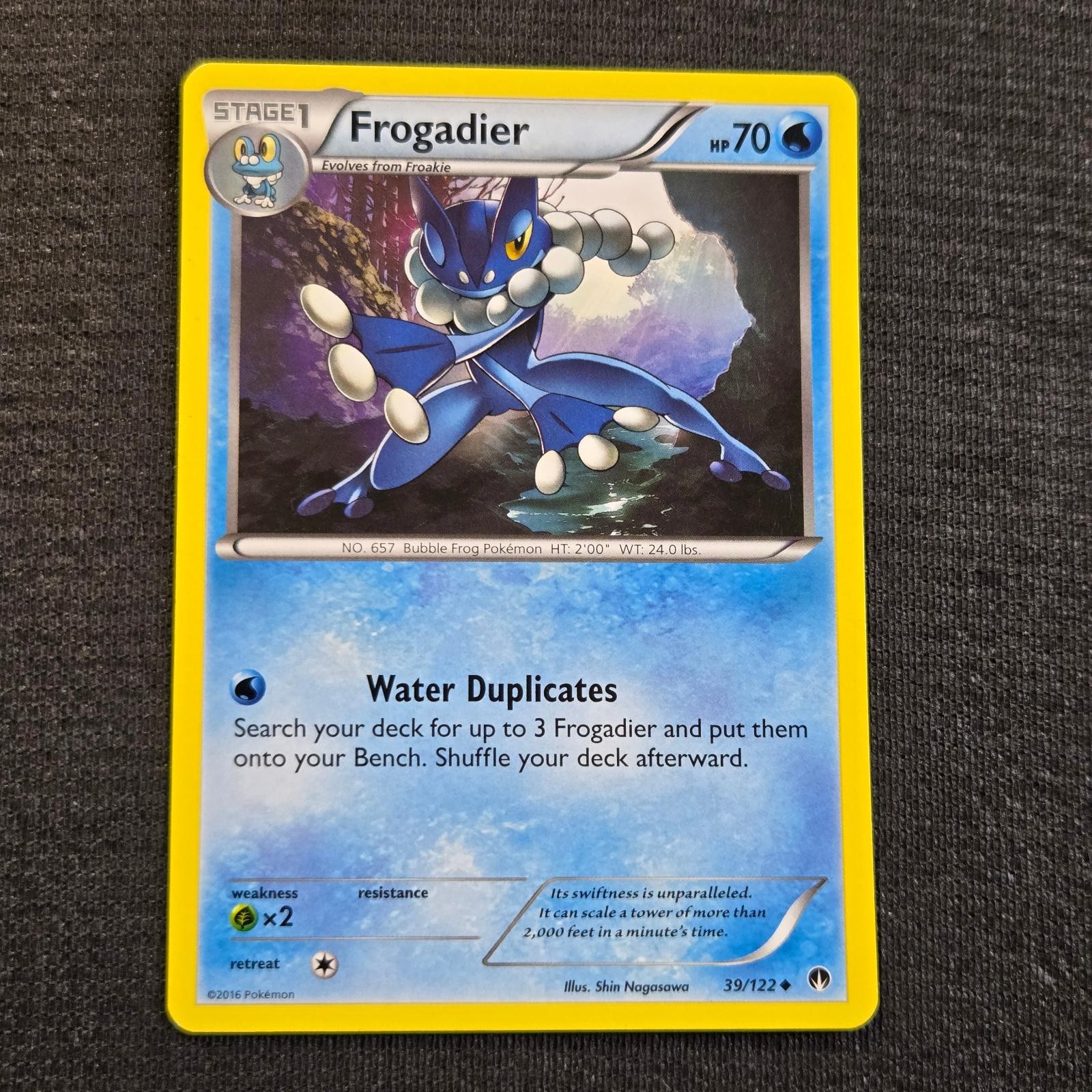 Pokemon XY BREAKpoint Frogadier Uncommon 39 Lightly Played