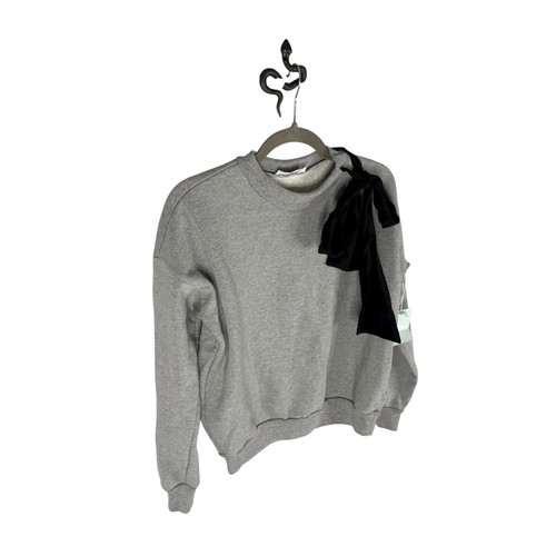 Frame Denim Bow Sweatshirt Crew Neck Pullover Casual Coquette Preppy Girly XS - Picture 4 of 8