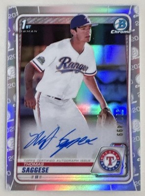 2020 Bowman Draft Thomas Saggese Chrome Refractor Auto /499 #CDA-TSA St. Louis