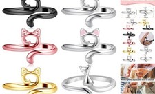 6 Pcs Crochet Rings for Finger Adjustable Crochet Knitting Loop Accessories
