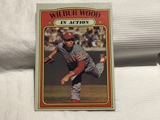 1972 Topps In Action Wilbur Wood High Number #554 - Near Mint - Great Corners -