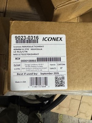 40 mm x 270 ft Iconex MAXStick PlusD, 12 per Carton