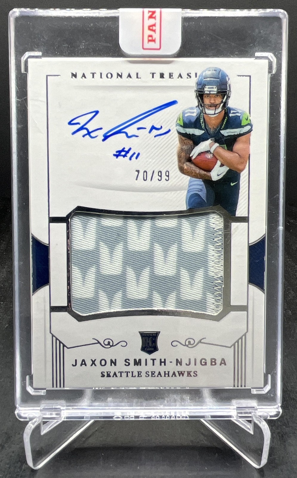 2023 National Treasures Jaxon Smith-Njigba RC Patch Auto RPA 70/99 #CRPA-JSN view 1