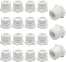 NPT PVC Hot Water Heater Drain Plug - 3" NPT - 20 Pieces Plastic Pipe