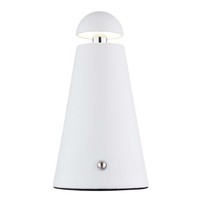 Tischleuchte Beistelllampe Leselampe Weiß Matt Akku Touchdimmer Led H 16 Cm