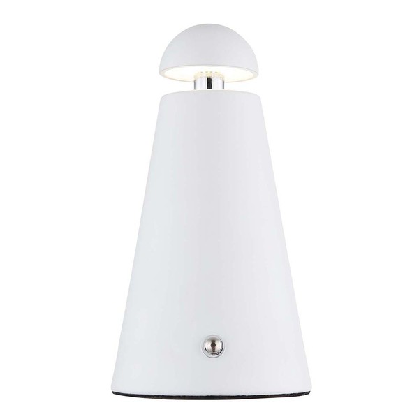 Tischleuchte Beistelllampe Leselampe Weiß Matt Akku Touchdimmer Led H 16 Cm-image