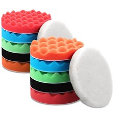 12 Pieces Buffing Polishing Pads 6 Inch Compound Buffing Sponge Pads Cutting ...