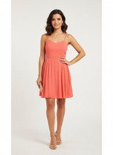 Women's Old Navy Spaghetti Strap, Coral, Fit And Flare Dress Small