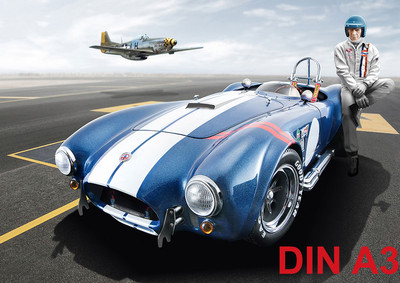 Cult Car Art Shelby Cobra 427 S/C  ART-PRINT DIN A3