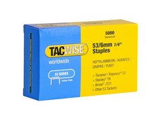 Tacwise 0331 Type 53 / 6 mm Galvanised Staples, Pack of 5000 0.0019 per staple
