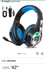 Wireless Gaming Headsets for PS5/PS4/PC/Switch/Xbox, RGB Noise Cancelling