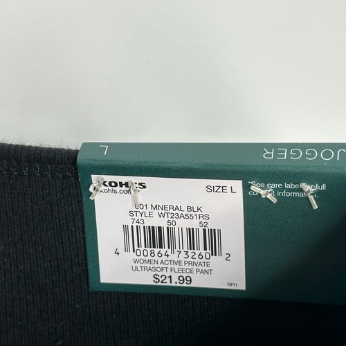 Tek Gear Damen Ultrasoft Fleece Jogger Jogginghose Größe Large schwarz gerades Bein - Bild 9 von 12