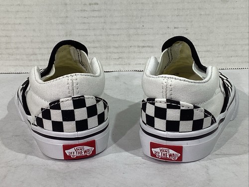 Vans Toddler Size 6 EU 22 Black Checkerboard Classic Slip-on Shoes AJ-1480 - Picture 6 of 9
