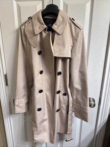 Coach Beige Trench Coat Size S With Coat Cover And Hanger F34024 - Picture 5 of 10