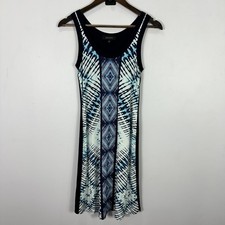 Karen Kane XS Tie Dye Sleeveless Dress Blue Boho Resort Cruise Summer Casual