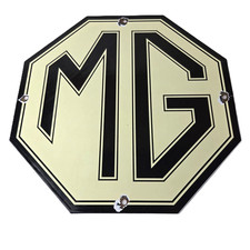 Vintage Mg Midget Automobile Sign - England British Service Gas Pump Plate Sign