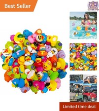Rubber Ducks Bulk Assortment 30-Pack Kids Toddler Bath Toys Party Favors
