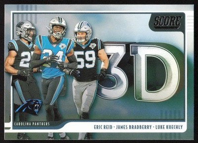E.Reid / J.Bradberry / L.Kuechly 2020 Score: 3D #3D-LEJ Carolina Panthers