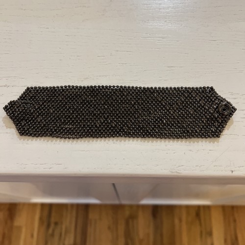 SG Flüssigmetall schwarz silber von Sergio Gutierrez klassisches Mesh-Armband Manschette 7,5 - Bild 2 von 7