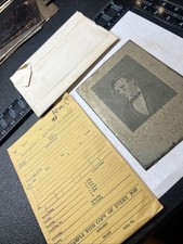 148 Art Etching ENGRAVING COPPER PLATE ABRAHAM  LINCOLN PORTRAIT BUST HEAD OLD