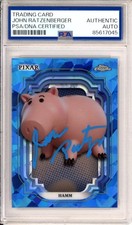 2024 TOPPS CHROME DISNEY SAPPHIRE HAMM SIGNED CARD JOHN RATZENBERGER PSA DNA COA