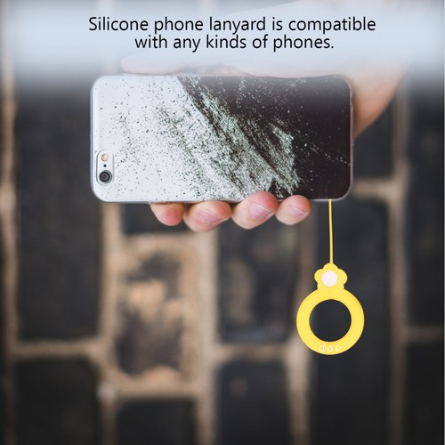 Wrist Key Holder Phone Grip Finger Strap Silicone Phone Holder - 第 11/12 張圖片