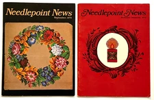 Needlepoint News Magazine : Lot of 2 Issues - 1978 Sept and Nov/Dec Christmas