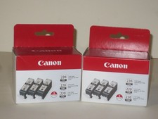 2 Genuine Canon 220 PGBK Black Ink Cartridges 3 Pack - Sealed & NEW