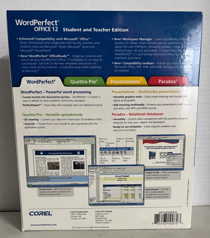 Corel Word Perfect Office 12 Student And Teacher Edition Productivity Software - Image 3 of 4