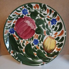 VINTAGE WADE CAPRI 6057 DECORATIVE FLORAL COLLECTABLE CERAMIC 24.5 CM PLATE 1953