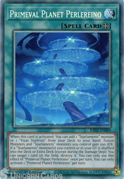 RA02-EN069 Primeval Planet Perlereino : Collector's Rare 1st Edition YuGiOh Card