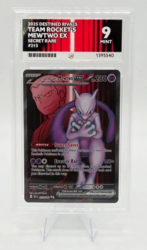 Team Rocket's Mewtwo ex SR 2025 Destined Rivals #213 - ACE Mint 9