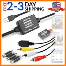 VHS to Digital Converter,USB-A/USB-C Video 1080P Capture Card,RCA/AV to .0 Au...