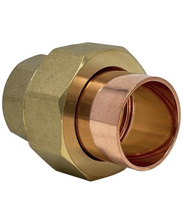 STREAMLINE 1'' Copper + Brass Union C x C - BRASS PIPE FITTING - NEW IN PACKAGE!