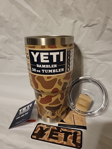 Yeti Rambler 30 oz Bicchiere Zone Umide Camo Magslider Coperchio Edizione Limitata Nuovo