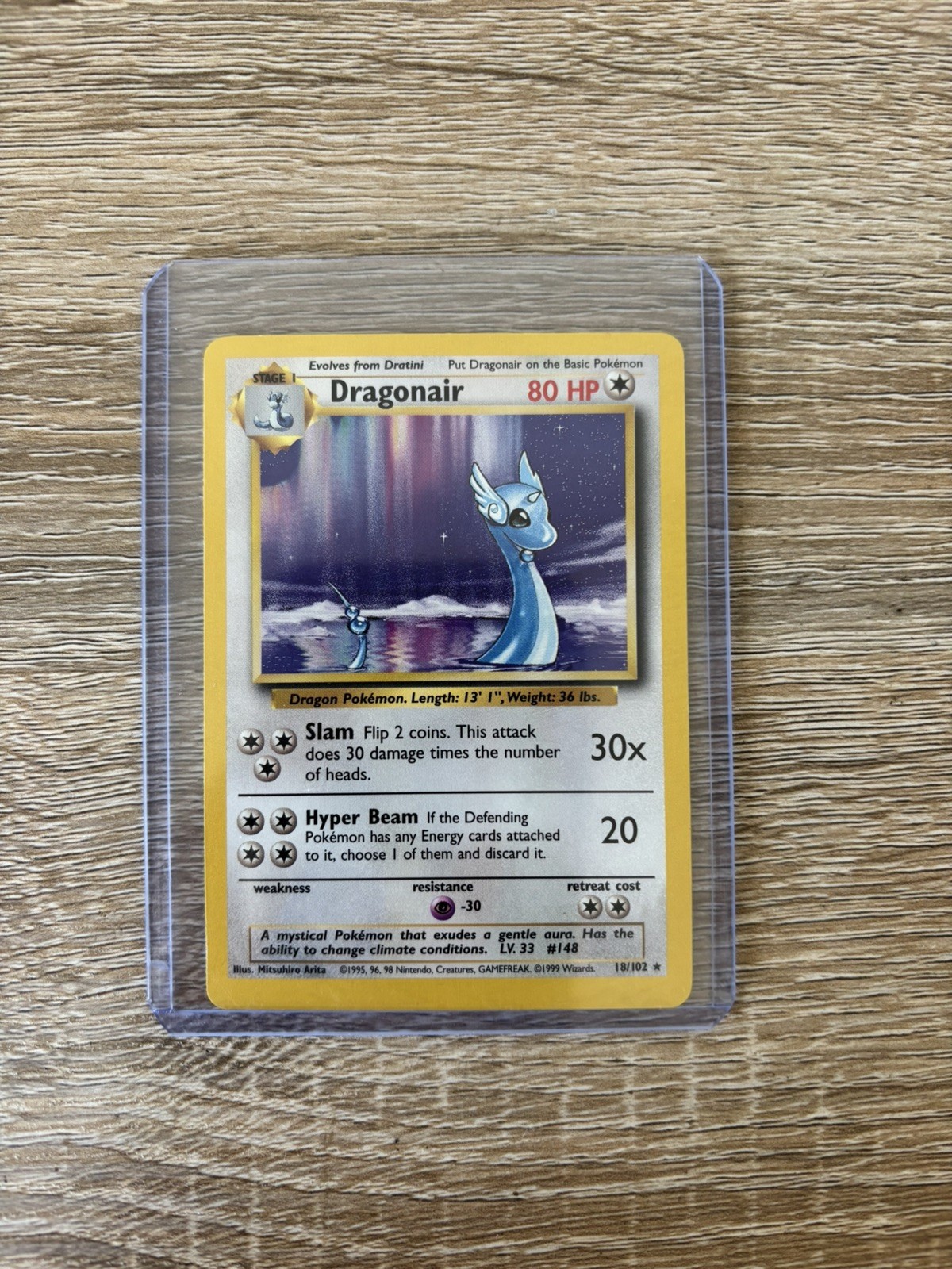 Dragonair Base Set - Pokemon Card - Non-Holo 18/102 Rare LP/NM