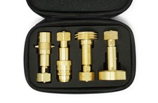 DREHMEISTER LPG Adapter, Gasflaschen Tankadapter EUROPA Set inkl. Etui (W21.8L) 