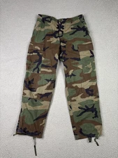 Vintage Propper BDU Pants Mens Medium Short Woodland Camo Combat Cargo 90s