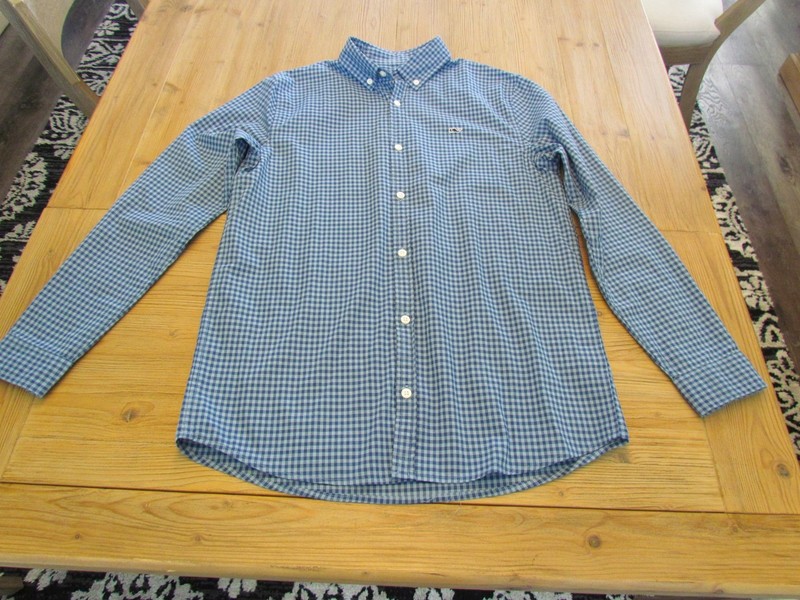 NWOT Vineyard Vines Boy Blue Plaid Long Sleeve Shirt Size XL (18)