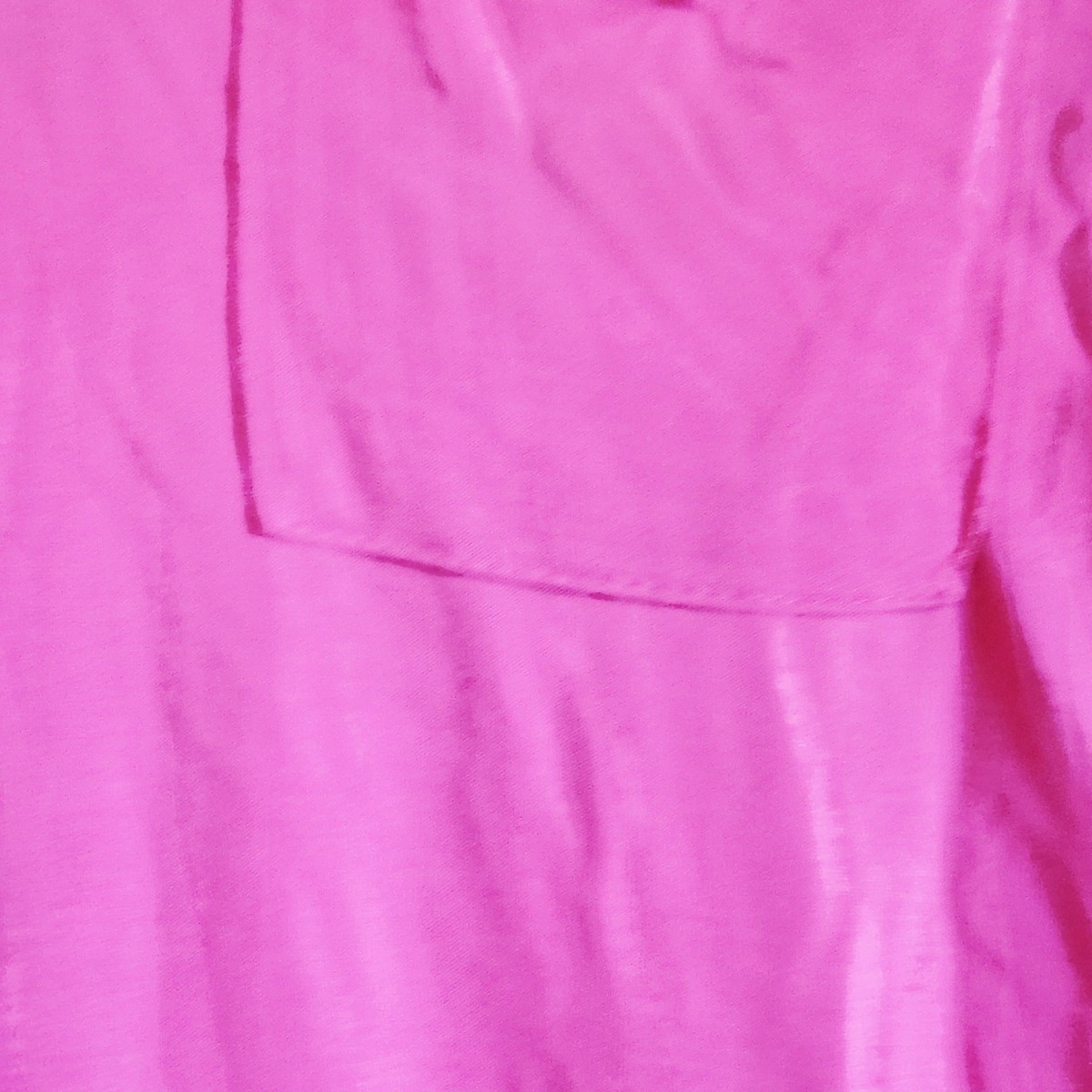 Wishful Park Magenta Pink V-Neck Petal Sleeve Pocket T-Shirt