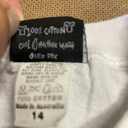 VINTAGE Great Barrier Reef Shirt Youth Small White Australia Port Douglas 90s - Picture 8 of 13