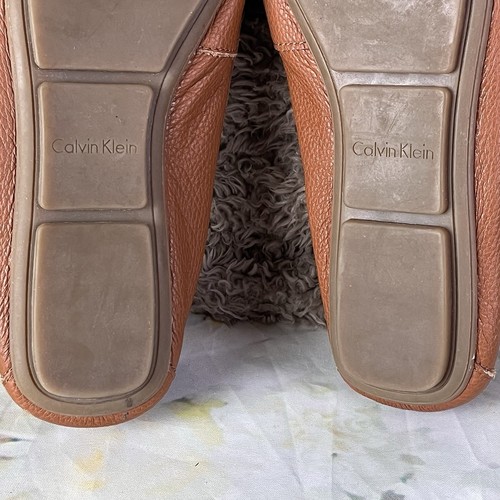 Calvin Klein Leta Loafer Women’s Size 8.5 Driving Brown Leather Shoes - Picture 15 of 15