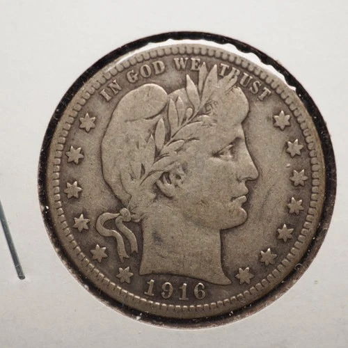 1916  *D*  BARBER SILVER QUARTER  ***NICE*** FREE SHIPPING   C2148