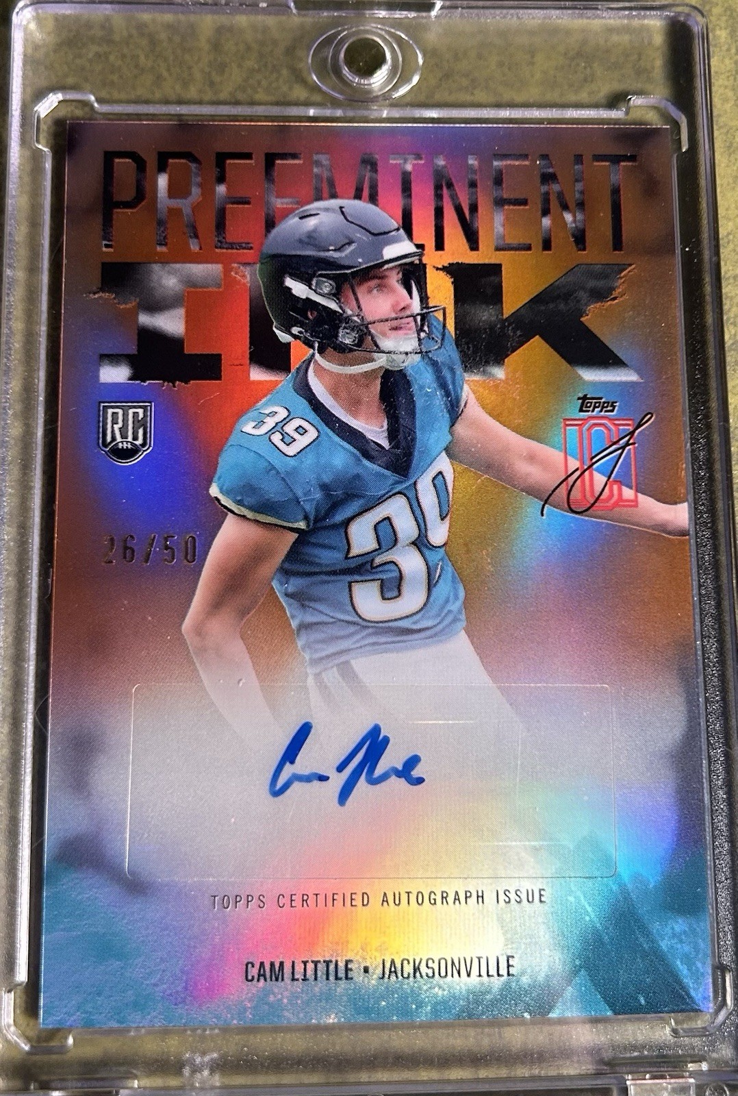 Cam Little Topps Signature Class Preeminent Ink #PICLI Gold
