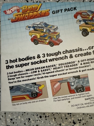 Hot Wheels Body Swappers Gift Pack Brandneu Sealed Mattel 1985 Vintage - Bild 8 von 15