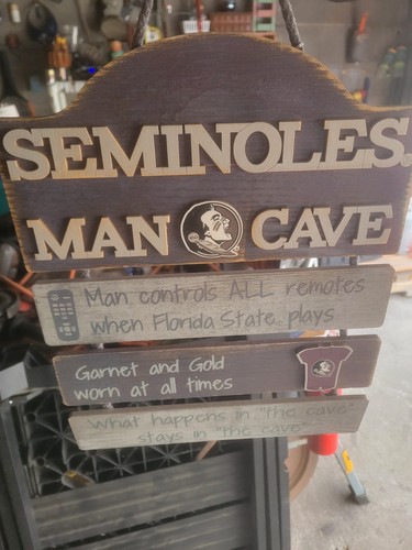 Florida Seminoles Rustic Wooden Sign - Picture 2 of 5