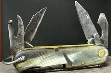 Vintage pocket knife multi-tool 6 Functions UNKNOWN MANUFACTURER - help ID logo