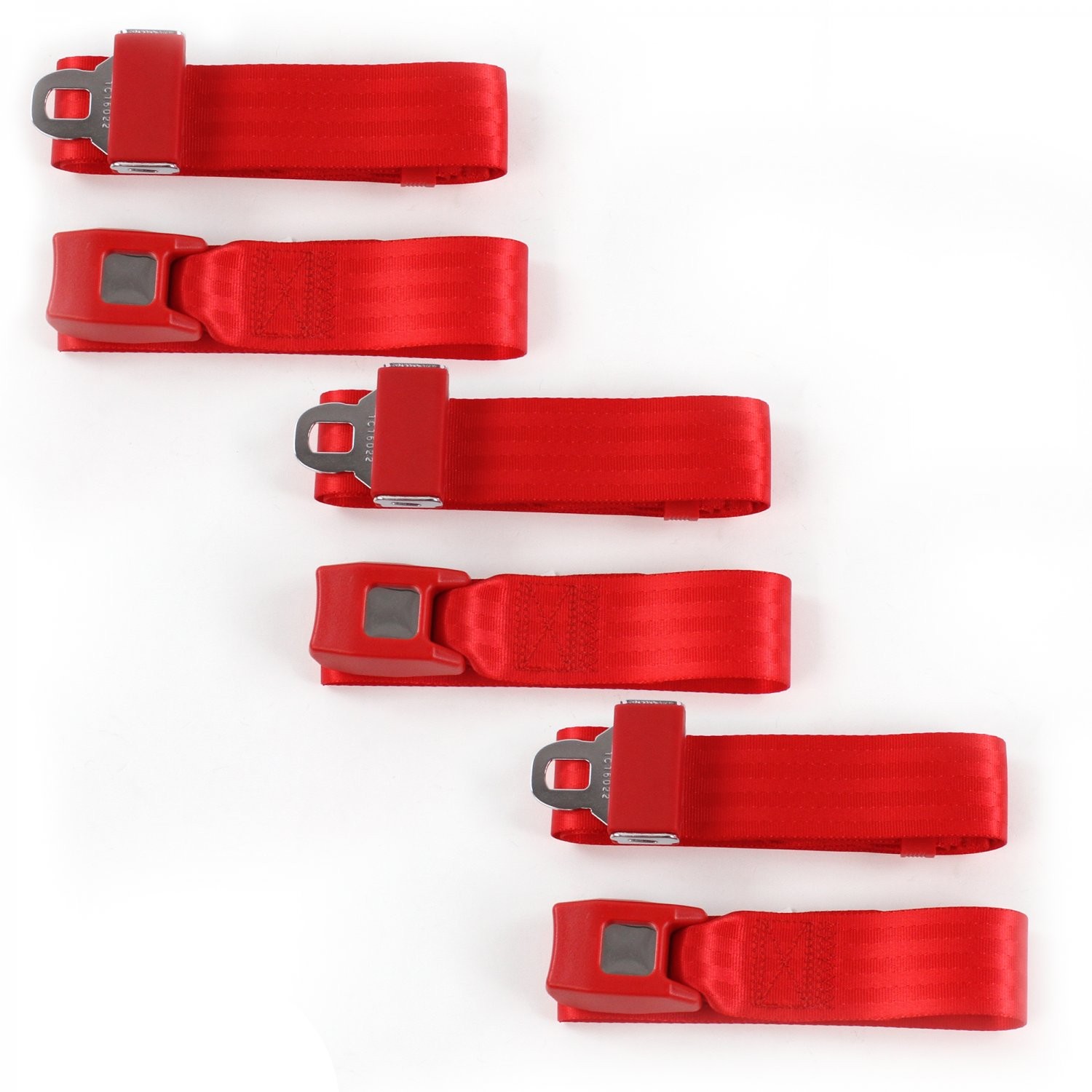 Ford GT40 1964-1969 Seat belt kits with fixings Set Red