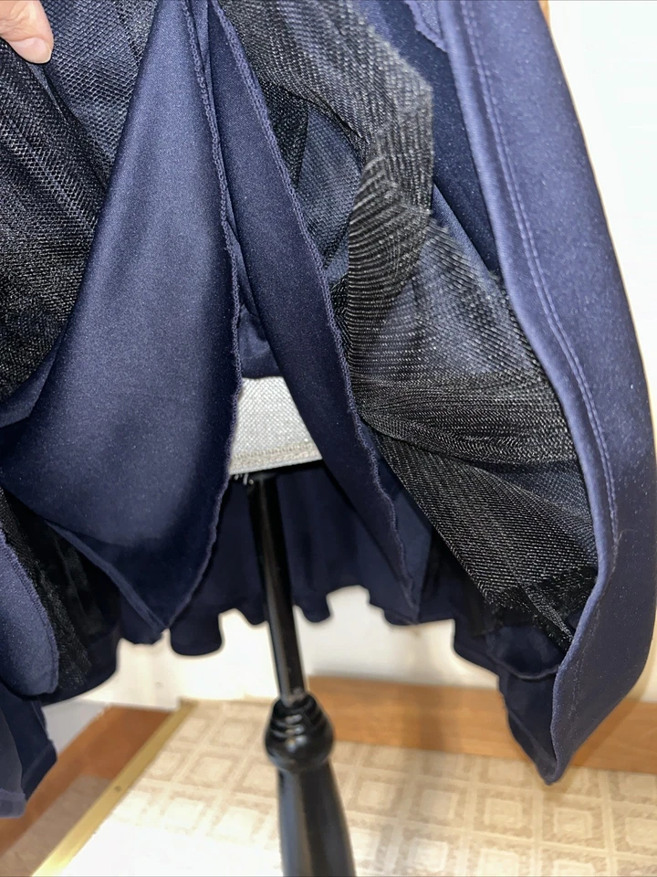 Vestido patinador junior para mujer B. Darlin encaje cuello halter azul marino talla 3/4 regreso a casa Foto 4 de 4