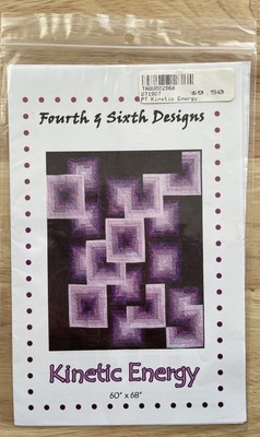 Kinetic Energy Quilt Pattern 60'' x 68'' Fourth & Sixth Designs #FS223